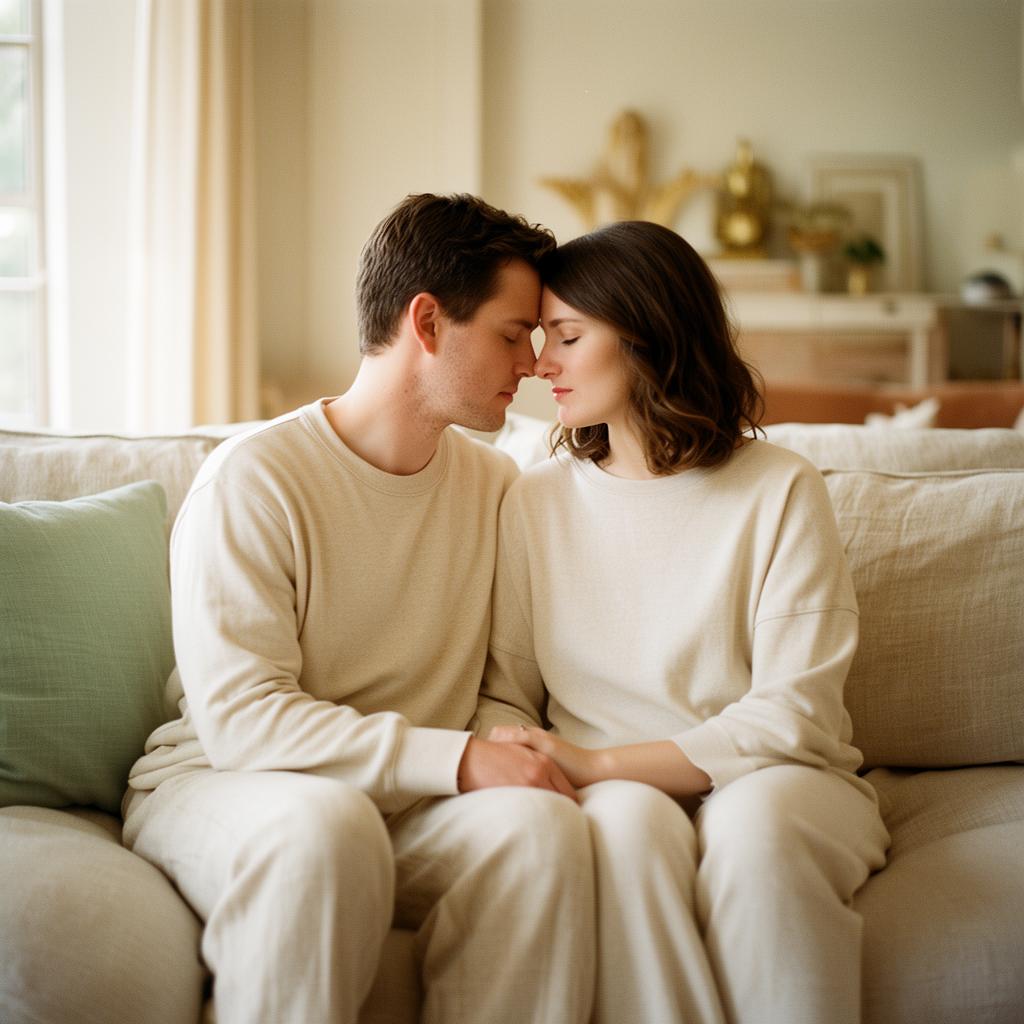 A couple connected in conversation